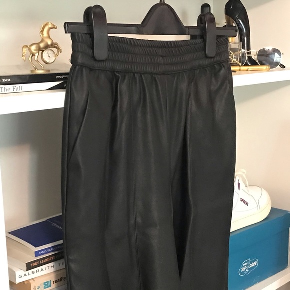 Black faux-leather Asos trousers! - Picture 3 of 6